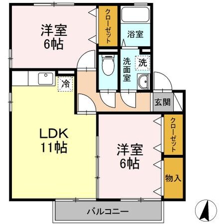 ピアチェーレ 久万ノ台の物件間取画像